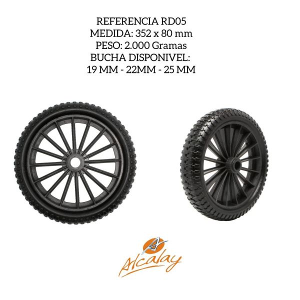 RODA MACICA PARA CARRINHO DE MAO EM P.U.